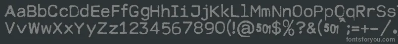 ModernTypewriter Font – Gray Fonts on Black Background