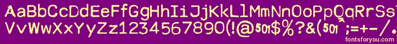 ModernTypewriter Font – Yellow Fonts on Purple Background