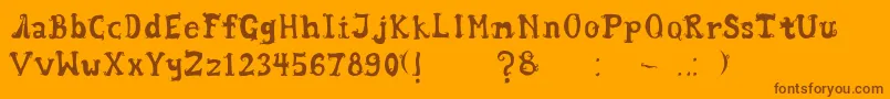Wentira Font – Brown Fonts on Orange Background