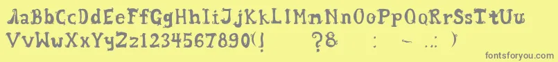 Wentira Font – Gray Fonts on Yellow Background