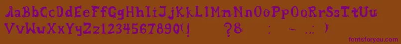 Wentira Font – Purple Fonts on Brown Background