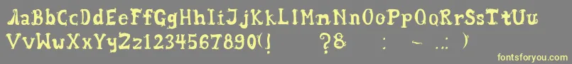 Wentira Font – Yellow Fonts on Gray Background