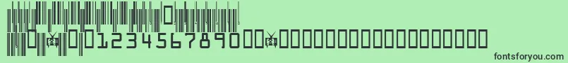 Шрифт CodeXeroV3c – чёрные шрифты на зелёном фоне