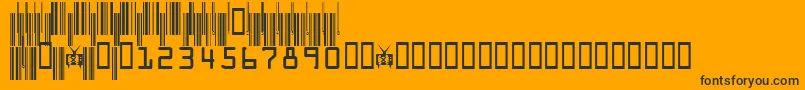フォントCodeXeroV3c – 黒い文字のオレンジの背景