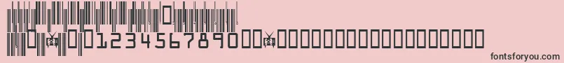 フォントCodeXeroV3c – ピンクの背景に黒い文字