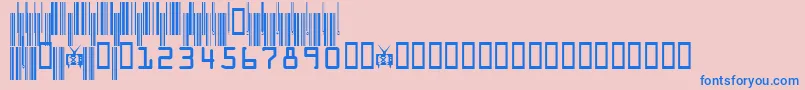 Czcionka CodeXeroV3c – niebieskie czcionki na różowym tle