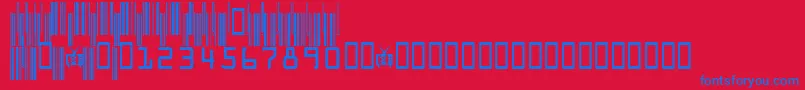 CodeXeroV3c Font – Blue Fonts on Red Background