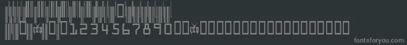 Czcionka CodeXeroV3c – szare czcionki na czarnym tle
