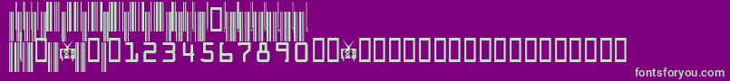 CodeXeroV3c-fontti – vihreät fontit violetilla taustalla