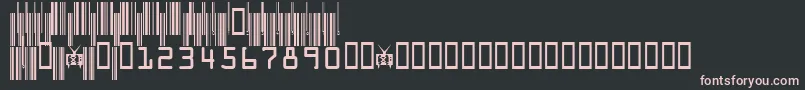 フォントCodeXeroV3c – 黒い背景にピンクのフォント