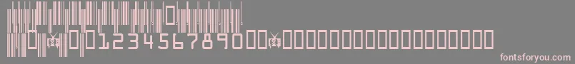 Czcionka CodeXeroV3c – różowe czcionki na szarym tle