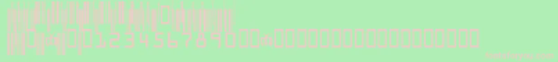 CodeXeroV3c Font – Pink Fonts on Green Background