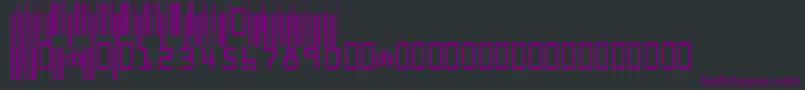 CodeXeroV3c-Schriftart – Violette Schriften auf schwarzem Hintergrund