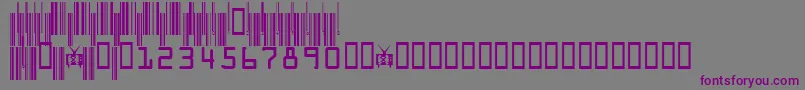 Czcionka CodeXeroV3c – fioletowe czcionki na szarym tle