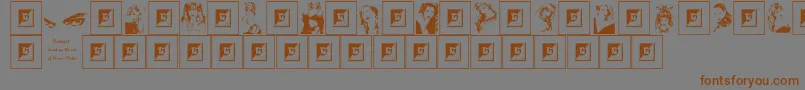 fuente Portrait – Fuentes Marrones Sobre Fondo Gris
