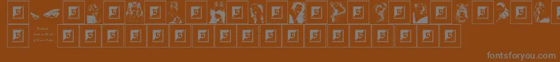 Portrait Font – Gray Fonts on Brown Background