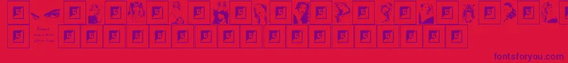 fuente Portrait – Fuentes Moradas Sobre Fondo Rojo