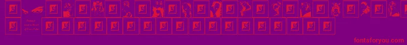 Portrait Font – Red Fonts on Purple Background