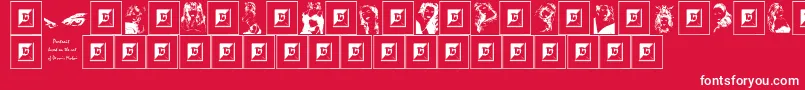 フォントPortrait – 赤い背景に白い文字