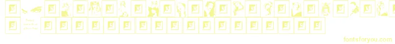 Fonte Portrait – fontes amarelas em um fundo branco