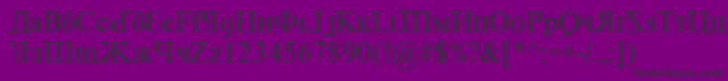 KremlinPremier-fontti – mustat fontit violetilla taustalla
