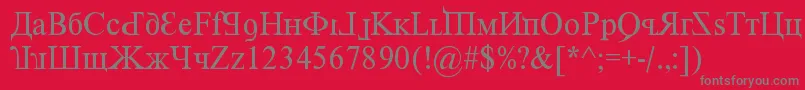 KremlinPremier Font – Gray Fonts on Red Background