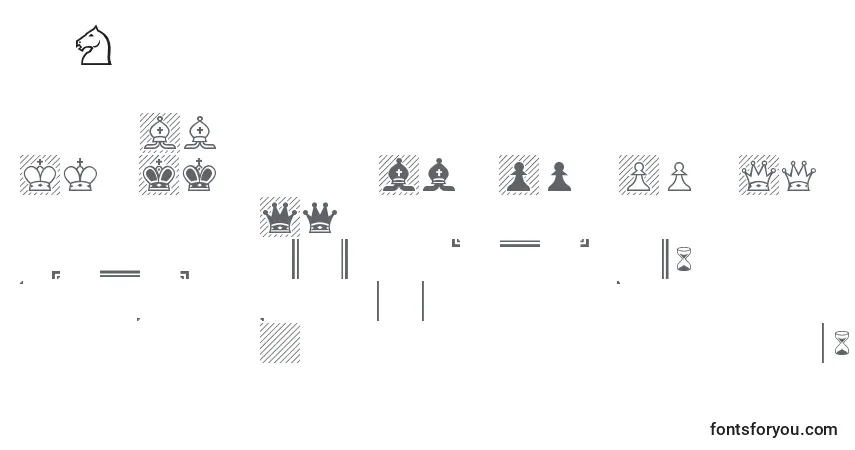 Czcionka Chess – alfabet, cyfry, specjalne znaki