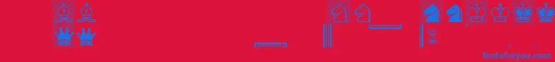 Chess Font – Blue Fonts on Red Background