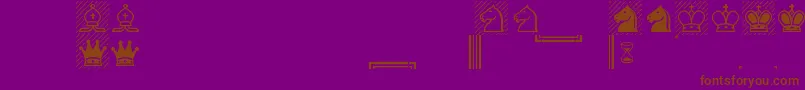 Chess Font – Brown Fonts on Purple Background