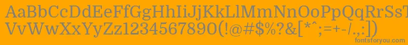 DomineRegular Font – Gray Fonts on Orange Background