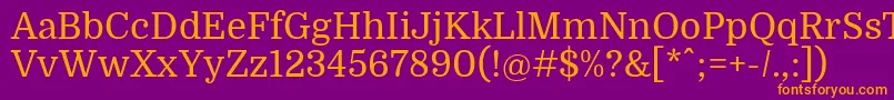 DomineRegular Font – Orange Fonts on Purple Background