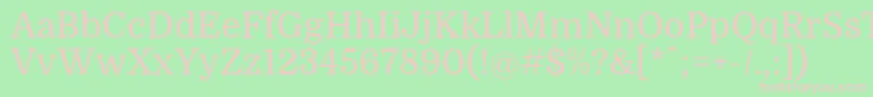 DomineRegular Font – Pink Fonts on Green Background