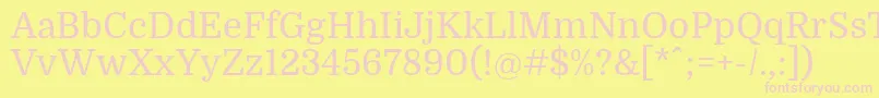 DomineRegular Font – Pink Fonts on Yellow Background