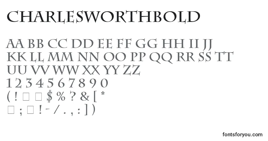 Fuente CharlesworthBold - alfabeto, números, caracteres especiales