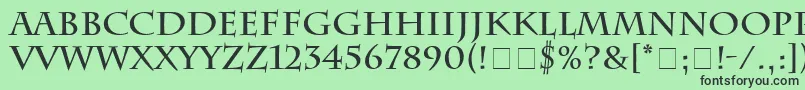 フォントCharlesworthBold – 緑の背景に黒い文字