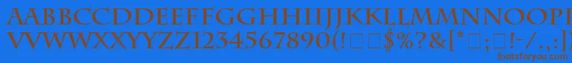 Шрифт CharlesworthBold – коричневые шрифты на синем фоне