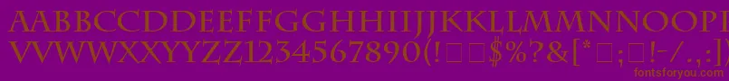 CharlesworthBold-Schriftart – Braune Schriften auf violettem Hintergrund