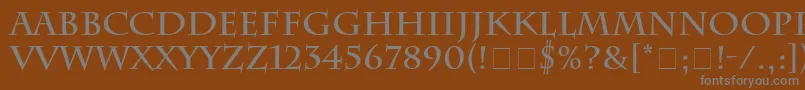 フォントCharlesworthBold – 茶色の背景に灰色の文字