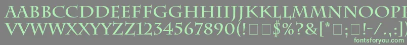 フォントCharlesworthBold – 灰色の背景に緑のフォント