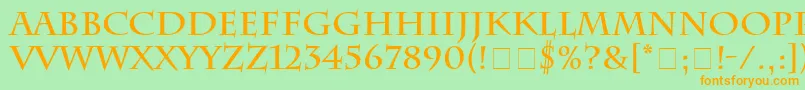 CharlesworthBold Font – Orange Fonts on Green Background