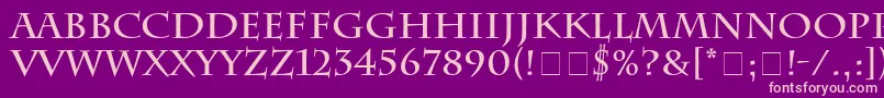 CharlesworthBold Font – Pink Fonts on Purple Background