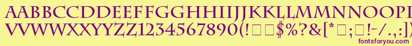 CharlesworthBold Font – Purple Fonts on Yellow Background