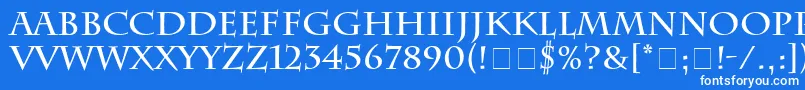 フォントCharlesworthBold – 青い背景に白い文字