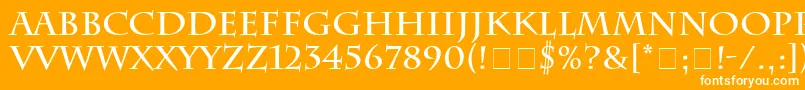 フォントCharlesworthBold – オレンジの背景に白い文字