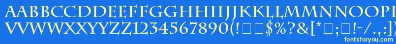 Шрифт CharlesworthBold – жёлтые шрифты на синем фоне