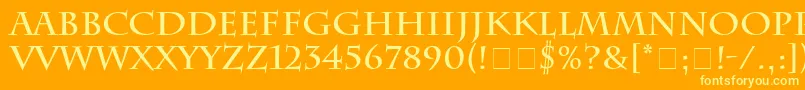 CharlesworthBold Font – Yellow Fonts on Orange Background