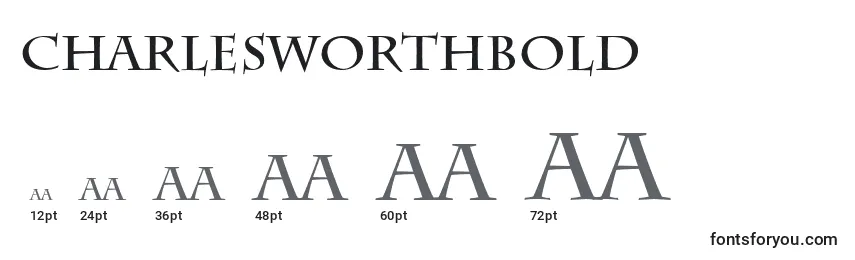 Размеры шрифта CharlesworthBold