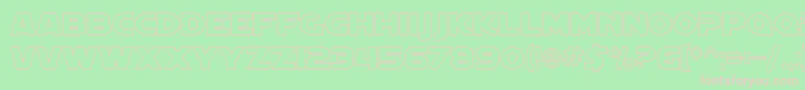 SfDistantGalaxyOutline Font – Pink Fonts on Green Background