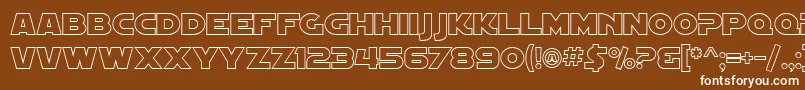 SfDistantGalaxyOutline Font – White Fonts on Brown Background