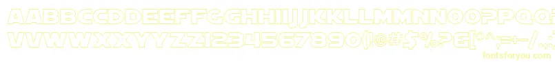 SfDistantGalaxyOutline-fontti – keltaiset fontit